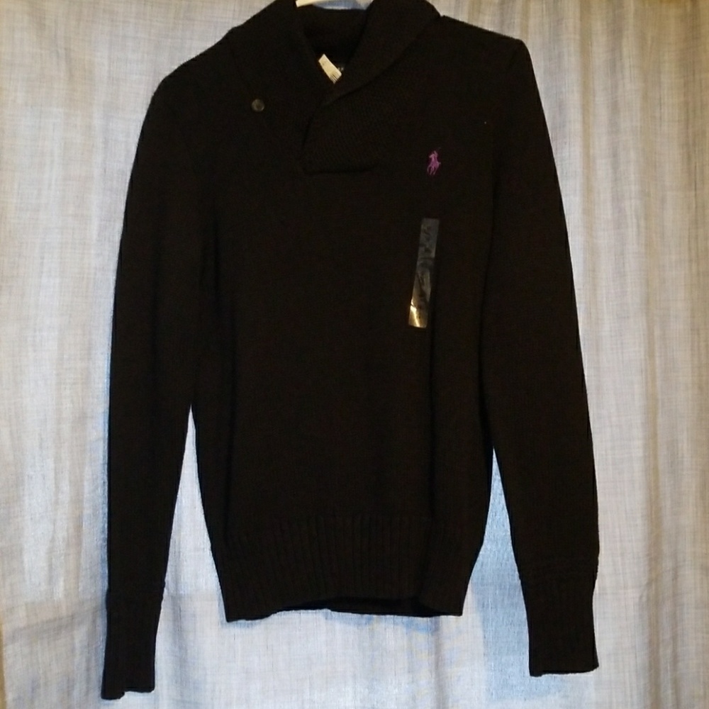 Ralph Lauren cableknit black sweater